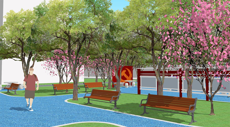 花一社區(qū)黨建廣場(chǎng)改造效果圖